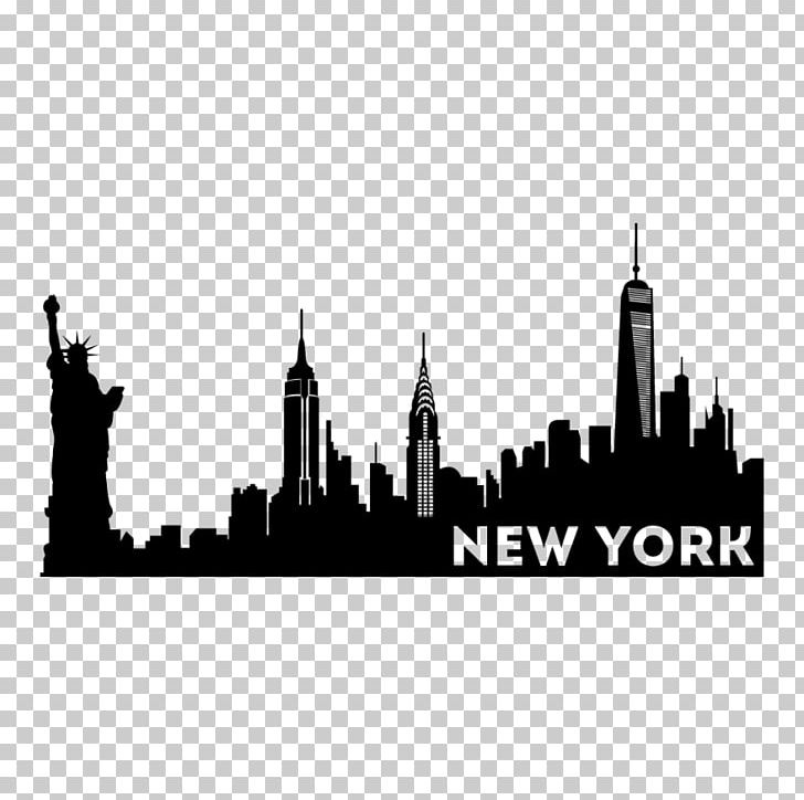 New York City New City Skyline Silhouette PNG, Clipart, Black And White, Brand, City, Drawing, Landmark Free PNG Download