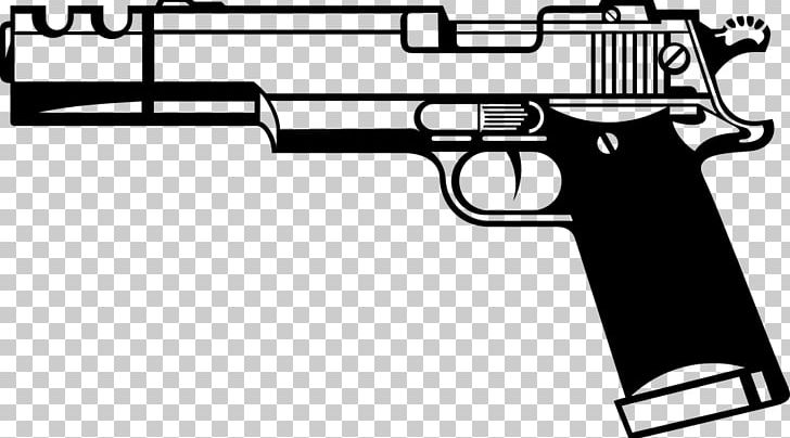 Firearm Pistol Gun PNG, Clipart, Air Gun, Assault Rifle, Black, Black And White, Bullet Free PNG Download