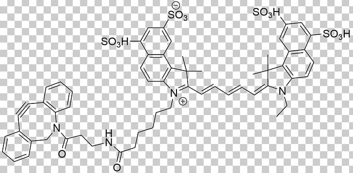 Cyanine Dye Fluorescence Sulfonate /m/02csf PNG, Clipart, Alkyne, Angle, Area, Auto Part, Black And White Free PNG Download