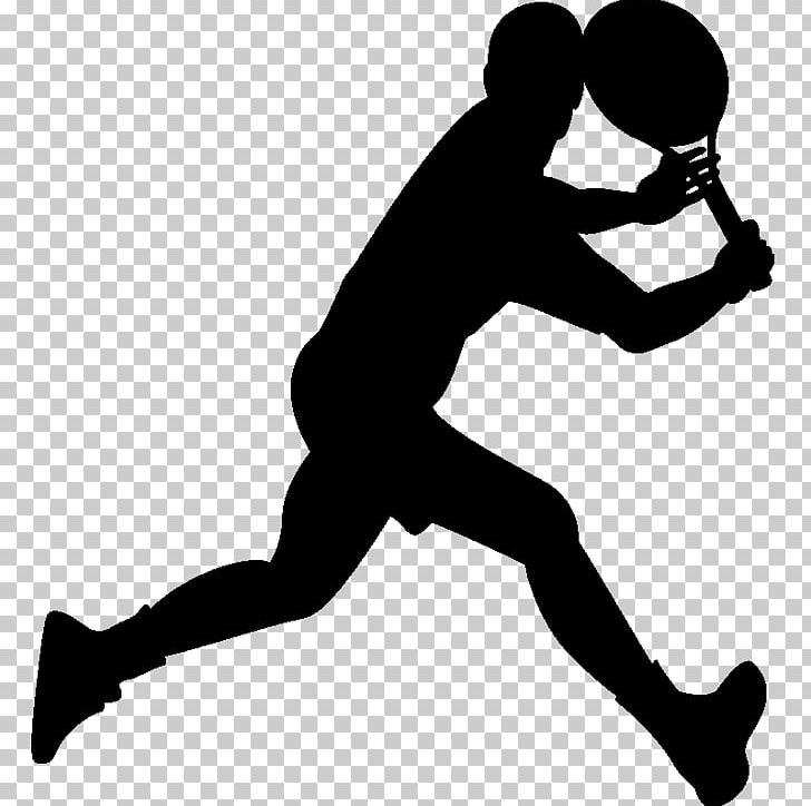 Tennis Player Racket Athlete PNG, Clipart, Arm, Athlete, Badmintonracket, Black And White, Football Player Free PNG Download