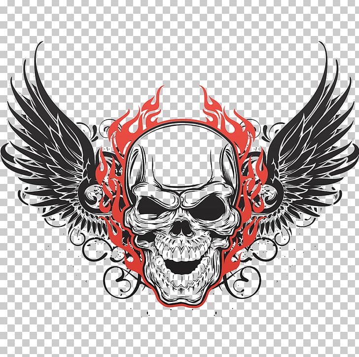 Human Skull Symbolism Wing Tattoo Skull Art PNG, Clipart, Bone, Butterfly, Effects, Flame, Flames Free PNG Download