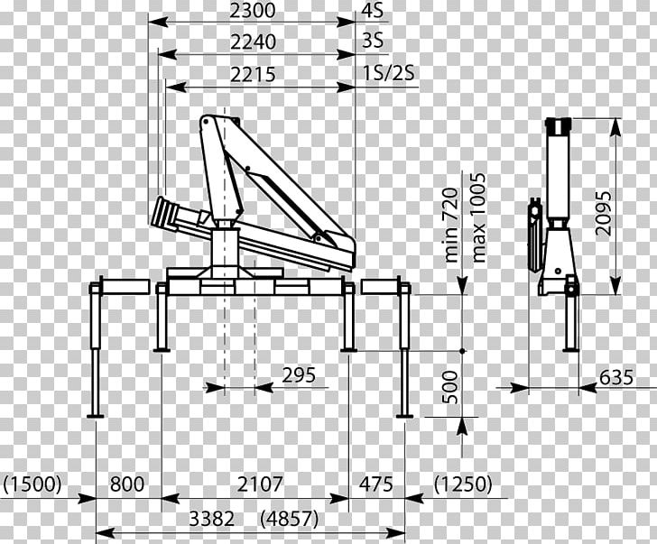 Mobile Crane Truck Hydrauliska Industri AB Renault PNG, Clipart, Angle, Area, Black And White, Crane, Diagram Free PNG Download
