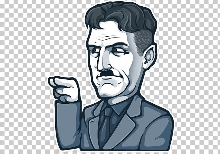 George Orwell Sticker Telegram Wall Decal Author PNG, Clipart, Cartoon, Communication, Drawing, Facebook Messenger, Facial Expression Free PNG Download