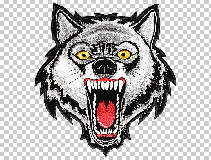 Gray Wolf Embroidered Patch Iron-on Motorcycle Club Embroidery PNG, Clipart, Association, Biker, Bikers, Canidae, Carnivoran Free PNG Download