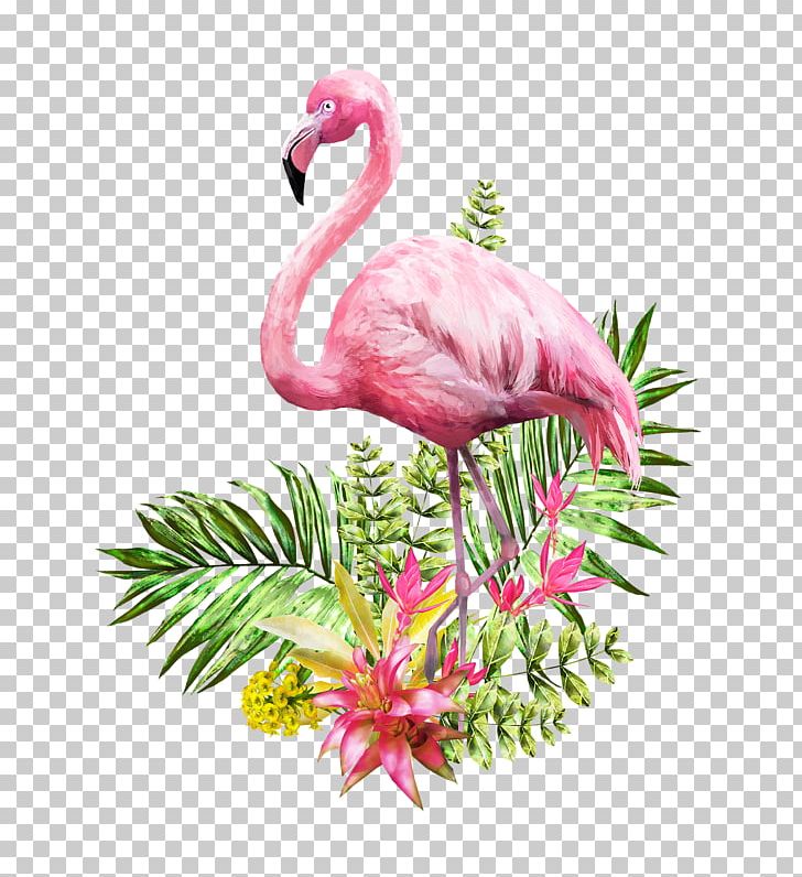 Flamingo Watercolor Painting Graphics Poster Illustration PNG, Clipart, Animals, Art, Beak, Bird, Drawing Free PNG Download