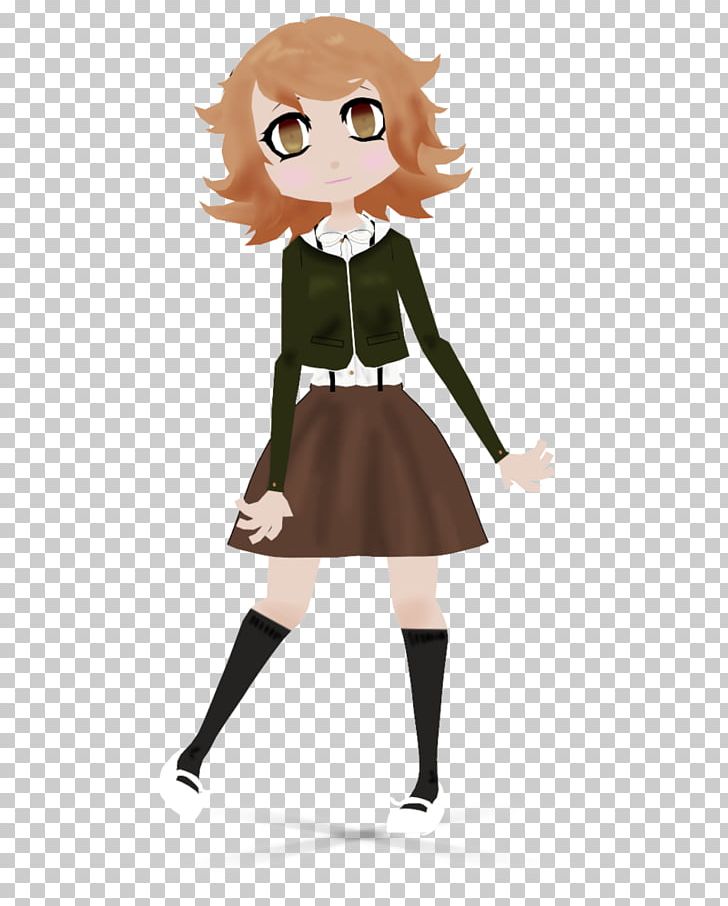 MikuMikuDance Wikia Danganronpa: Trigger Happy Havoc Danganronpa 2: Goodbye Despair PNG, Clipart, 2d Geometric Model, Brown Hair, Clothing, Costume, Costume Design Free PNG Download