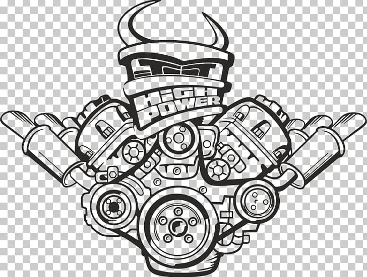 Drawing Car Graphics Engine PNG, Clipart, Art, Artwork, Black And White,  Car, Cartoon Free PNG Download