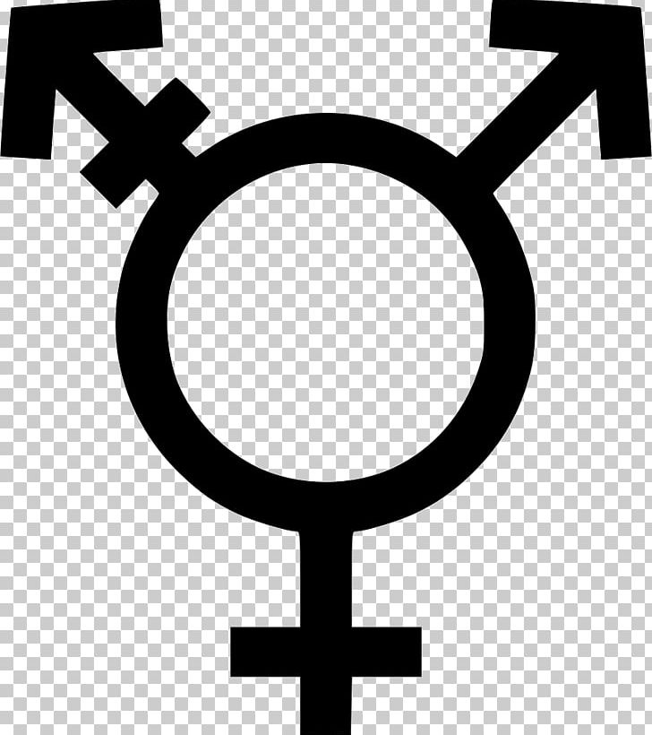 Gender Symbol Transgender Sign PNG, Clipart, Area, Black And White, Circle, Cross, Female Free PNG Download