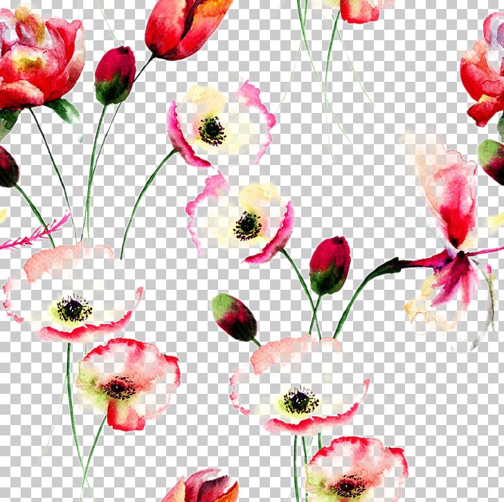 Poppy Flowers Watercolor Painting Floral Design PNG, Clipart, Artificial Flower, Design, Flower, Flower Arranging, Flowers Free PNG Download