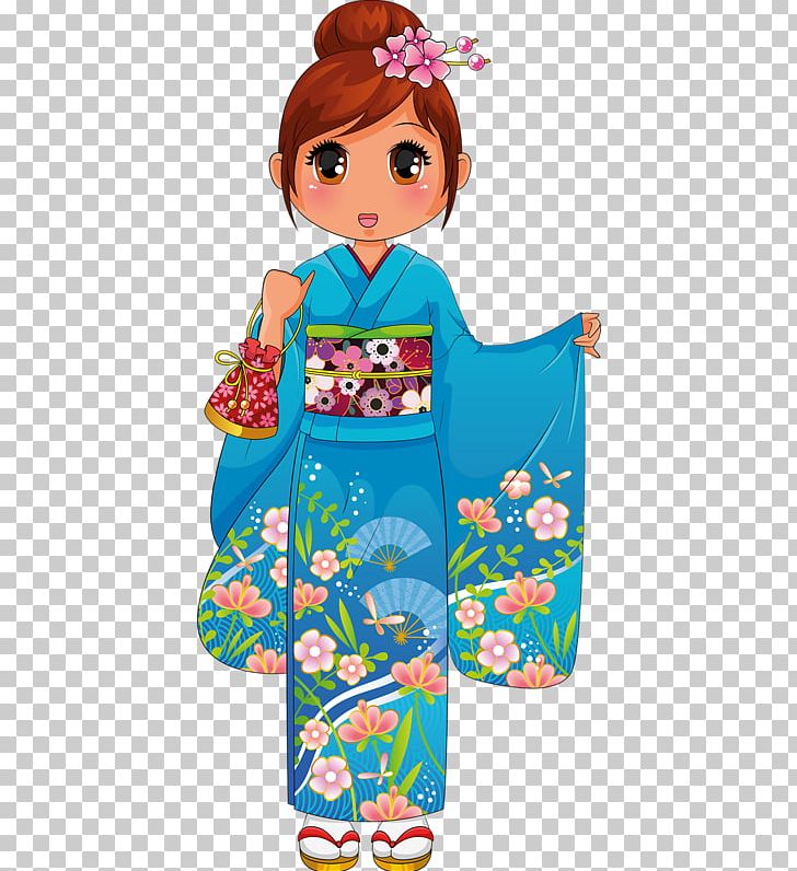 Japan Kimono Stock Photography Doll PNG, Clipart, Art, Blue, Clothing, Costume, Doll Free PNG Download