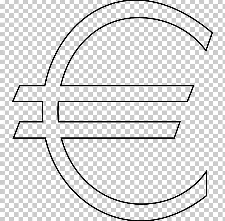 Euro Sign Dollar Sign PNG, Clipart, 5 Euro Note, Angle, Area, Black And White, Circle Free PNG Download