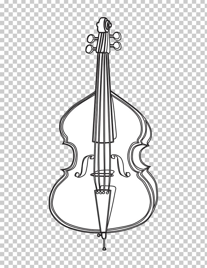 Cello Violin Drawing Double Bass PNG, Clipart, Art, Black And White, Bow, Ceiling Fixture, Cellist Free PNG Download
