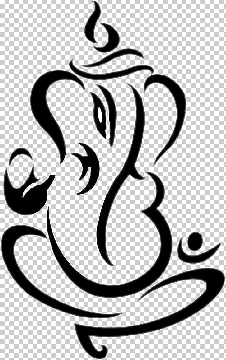 Ganesha Om Symbol Hinduism Ganesh Chaturthi PNG, Clipart, Art, Artwork, Black And White, Calligraphy, Chaturthi Free PNG Download