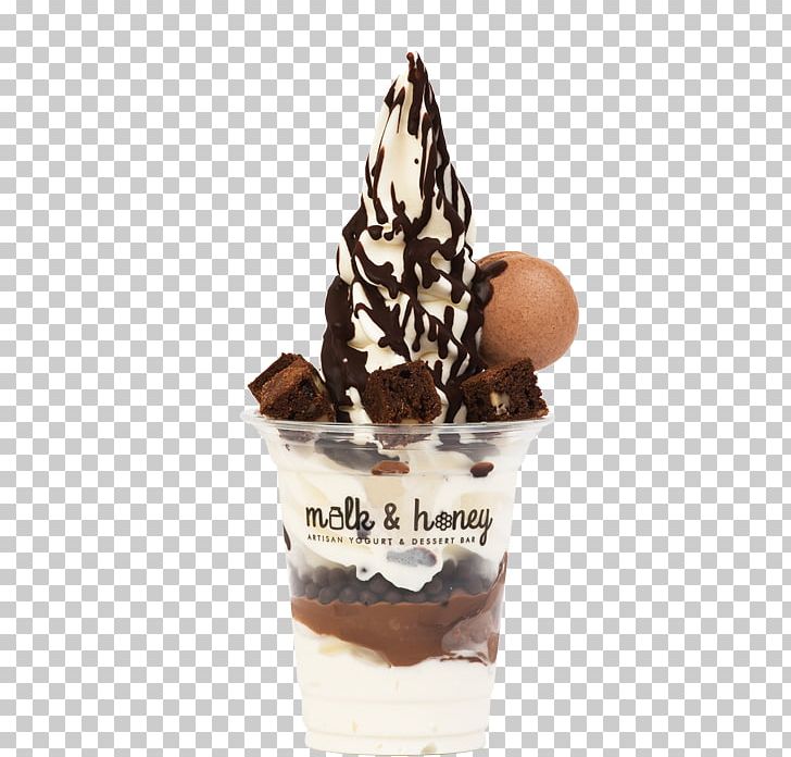 Sundae Chocolate Ice Cream Frozen Yogurt Parfait PNG, Clipart, Chocolate, Chocolate Ice Cream, Cream, Dairy Product, Dame Blanche Free PNG Download