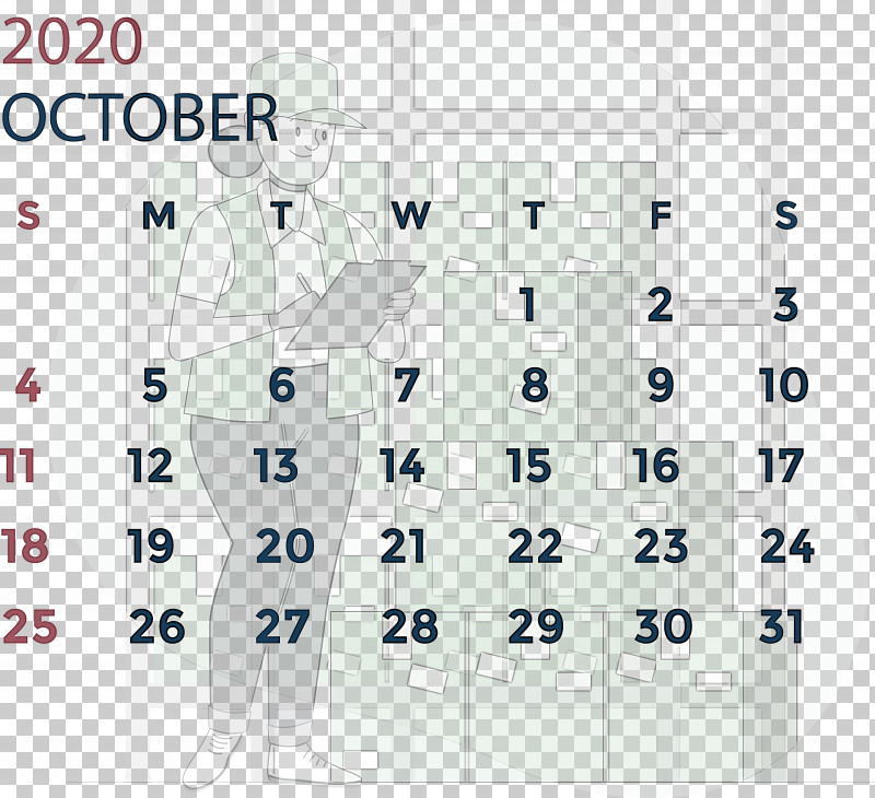 October 2020 Calendar October 2020 Printable Calendar PNG, Clipart, Angle, Area, Furniture, Line, Meter Free PNG Download