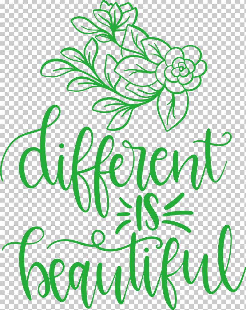 Different Is Beautiful Womens Day PNG, Clipart, Behavior, Floral Design, Green, Leaf, Logo Free PNG Download