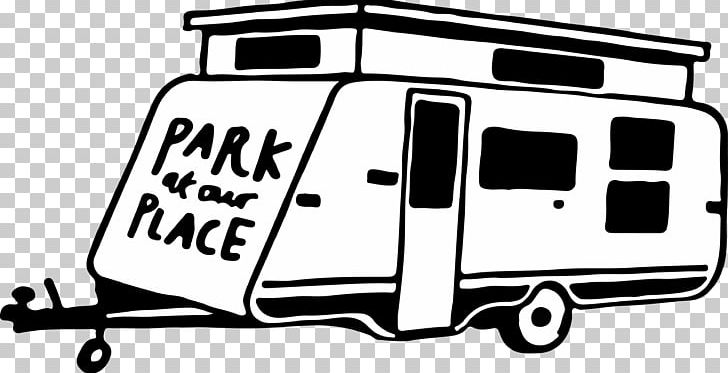 Caravan Park Campervans Towing PNG, Clipart, Accommodation, Automotive Design, Automotive Exterior, Awning, Black And White Free PNG Download