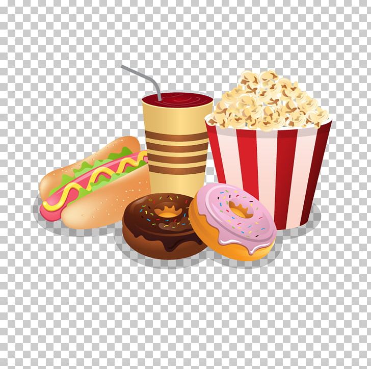 Hot Dog Popcorn Fast Food Euclidean PNG, Clipart, Cartoon Popcorn, Coke Popcorn, Cup, Dish, Donuts Free PNG Download