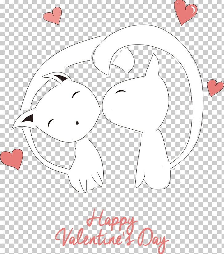 Cat Kitten Love PNG, Clipart, Animals, Area, Art, Cartoon, Fictional Character Free PNG Download