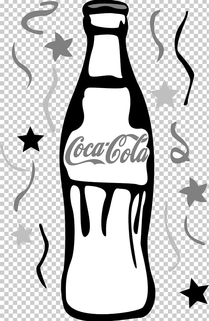 Coca-Cola Fizzy Drinks Bottle PNG, Clipart, Artwork, Black And White, Bottle, Bouteille De Cocacola, Carbonated Soft Drinks Free PNG Download