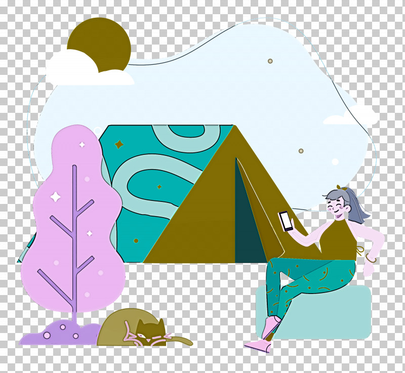 Camping Chill Camping Travel PNG, Clipart, Behavior, Camping, Cartoon, Geometry, Human Free PNG Download