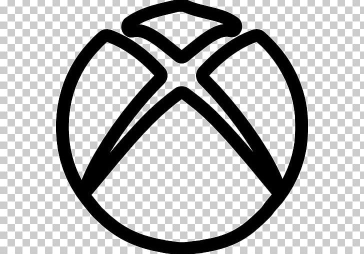 Xbox One Controller Xbox 360 Controller Logo PNG, Clipart, Area, Black And White, Circle, Computer Icons, Download Free PNG Download