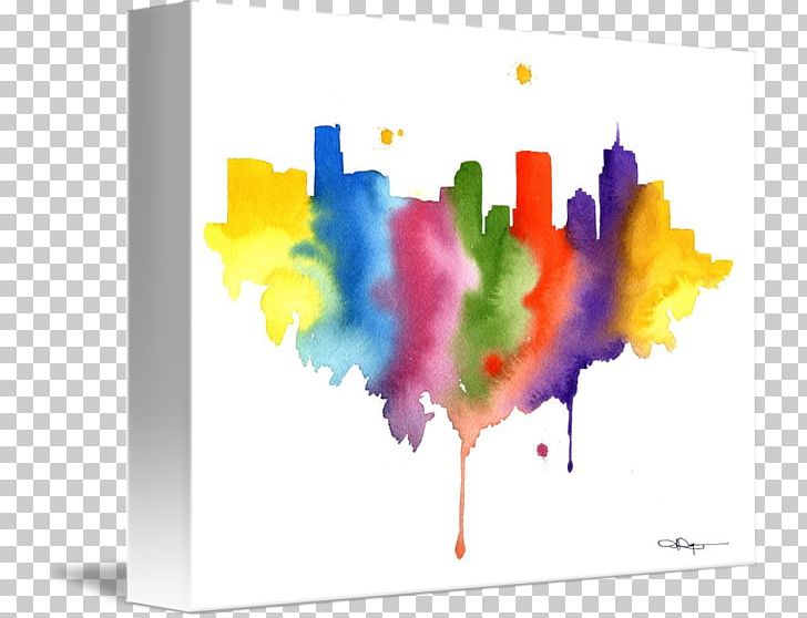 Watercolor Painting Fine Art Skyline Work Of Art PNG, Clipart, Art, Canvas, Fine Art, Graffiti, Graphic Design Free PNG Download