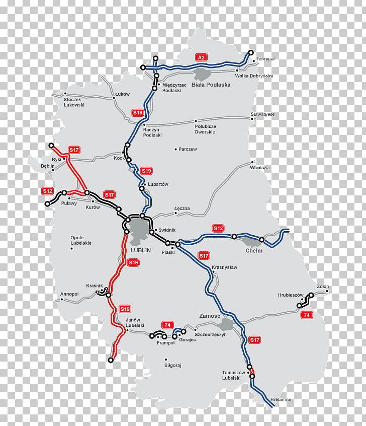 Rzeszów Lublin Via Carpatia Expressway S19 Kraśnik PNG, Clipart, A2 Autostrada, Area, Diagram, Expressway S61, Highways In Poland Free PNG Download