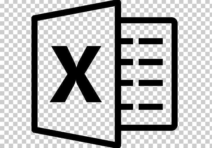 Microsoft Excel Computer Icons PNG, Clipart, Angle, Area, Black, Black And White, Brand Free PNG Download