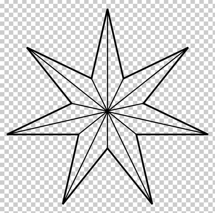 Heptagram Five-pointed Star Shape PNG, Clipart, Angle, Area, Black And White, Circle, Enneagram Free PNG Download