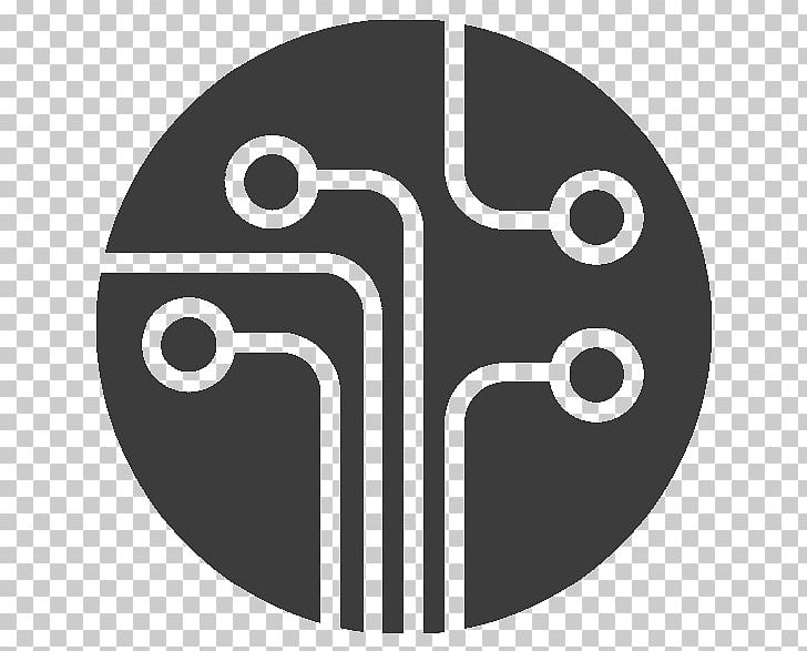 technology symbol black and white