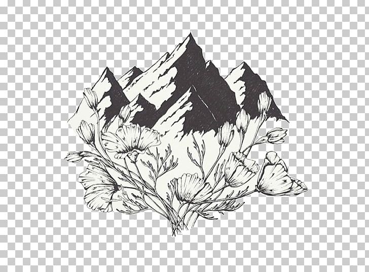 Tattoo Drawing Leaf Sketch PNG, Clipart, Black, Black And White, Botany, Drawing, Flower Free PNG Download