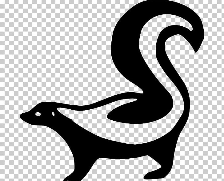 Skunk Silhouette Drawing PNG, Clipart, Animals, Artwork, Beak, Black, Black And White Free PNG Download