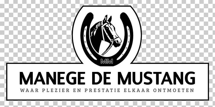 Manege De Mustang Equestrian Centre Referentie Logo PNG, Clipart, Area, Automotive Tire, Black, Black And White, Brand Free PNG Download