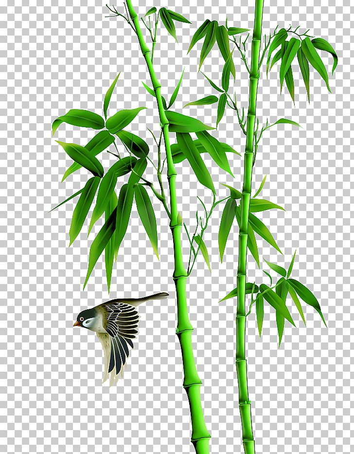 Bamboo Bird-and-flower Painting Icon PNG, Clipart, Bird, Bird Vector, Branch, Chinese Painting, Falling Free PNG Download