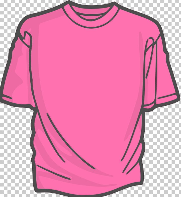 T-shirt Pink PNG, Clipart, Active Shirt, Clip Art, Clothing, Collar, Drawing Free PNG Download