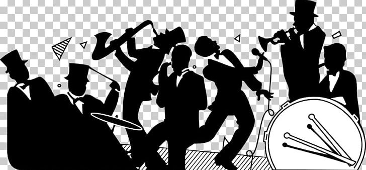 Musical Ensemble Silhouette Marching Band Big Band PNG, Clipart, Black, Black And White, Brand, Communication, Crowd Free PNG Download