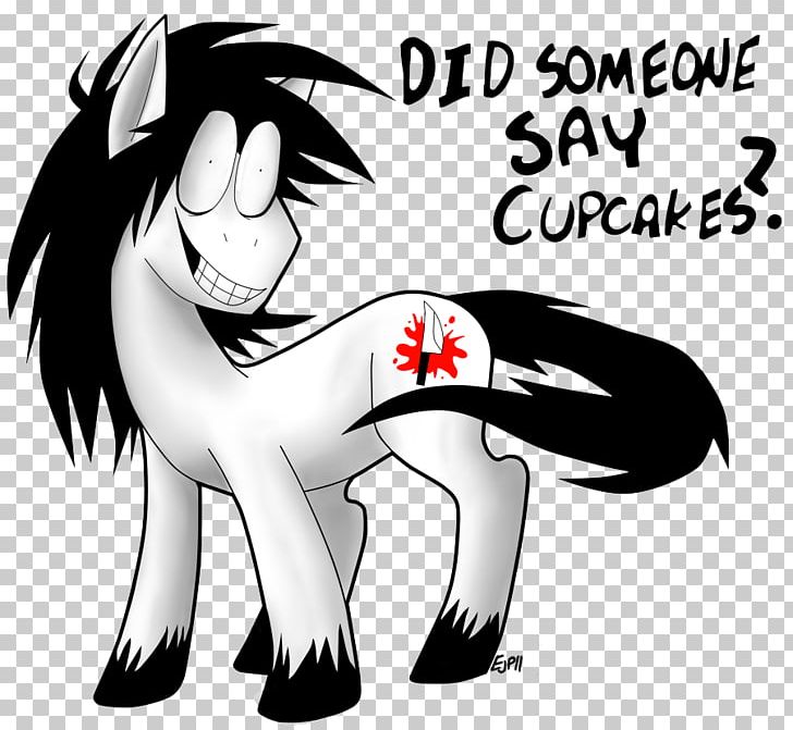 Pony Horse Cat Jeff The Killer Illustration PNG, Clipart, Animals, Anime, Arm, Art, Black Free PNG Download
