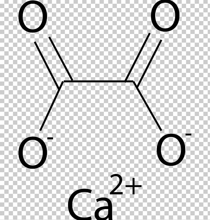 Calcium Oxalate Calcium Chloride Ammonium Oxalate PNG, Clipart, Angle, Area, Black, Black And White, Calcium Free PNG Download