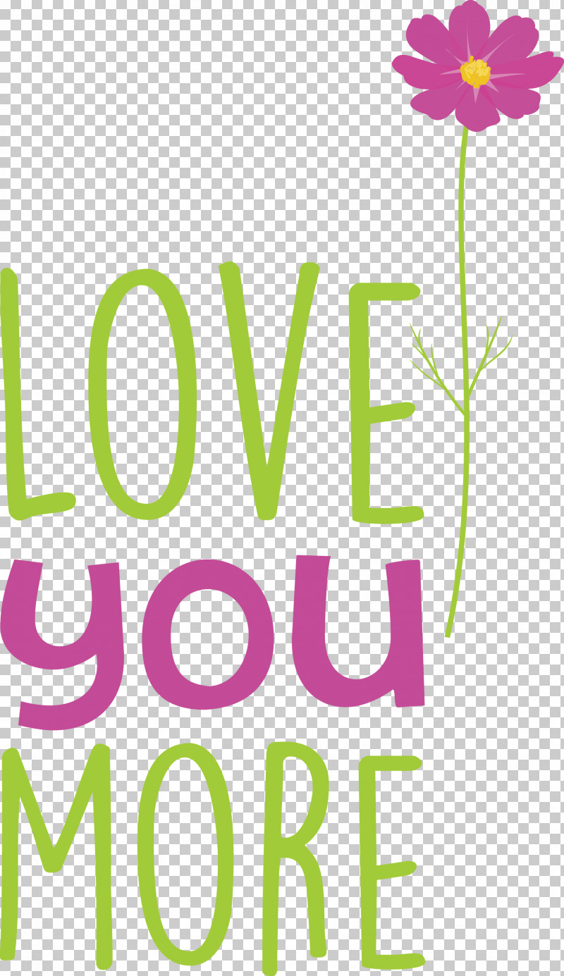 Love You More Valentines Day Valentine PNG, Clipart, Floral Design, Green, Leaf, Line, Logo Free PNG Download