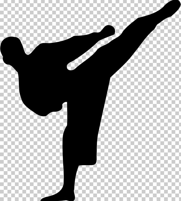 Karate Martial Arts Silhouette PNG, Clipart, Arm, Black And White, Boxing, Clip Art, Finger Free PNG Download