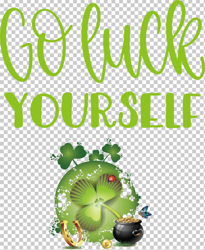 St Patricks Day Saint Patrick Go Luck Yourself PNG, Clipart, Biology, Floral Design, Flower, Fruit, Green Free PNG Download
