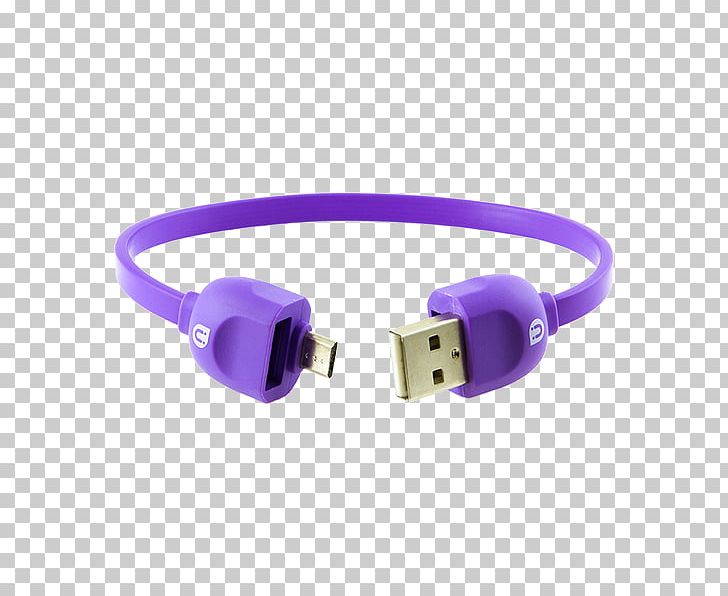 Electrical Cable Micro-USB Purple Blue PNG, Clipart, Adapter, Blue, Bracelet, Cable, Data Free PNG Download