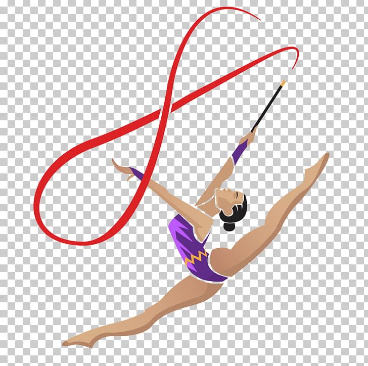 Ribbon Gymnastics Sport PNG, Clipart, Adobe Illustrator, Arm, Business Woman, Happy Birthday Vector Images, Movement Free PNG Download