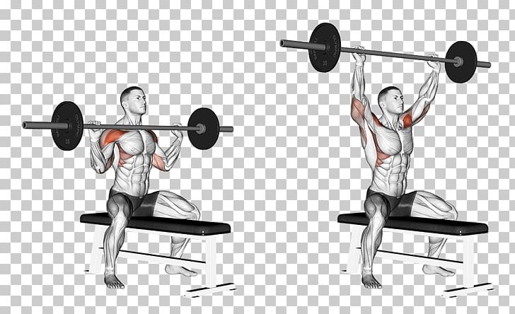 Overhead Press Shoulder Gwasg Milwrol Exercise Dumbbell PNG, Clipart, Angle, Arm, Balance, Barbell, Deltoid Muscle Free PNG Download