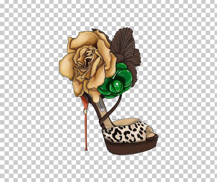 Court Shoe High-heeled Footwear Designer Fashion PNG, Clipart, Accessories, Brown Background, Fashion, Fashion Illustration, Flower Free PNG Download