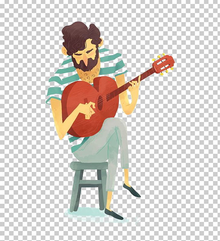 Guitar Ukulele Cartoon Illustration PNG, Clipart, Adobe Illustrator, Ang, Business Man, Cartoon Man, Fictional Character Free PNG Download