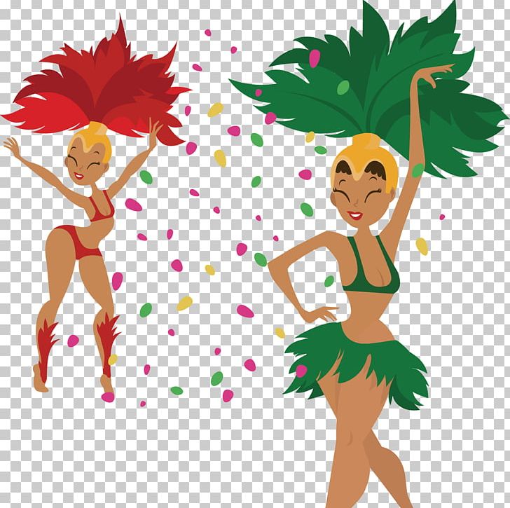 Performance Samba Dancer PNG, Clipart, Carnival, Cartoon, Fictional Character, Flower, Handpainted Flowers Free PNG Download