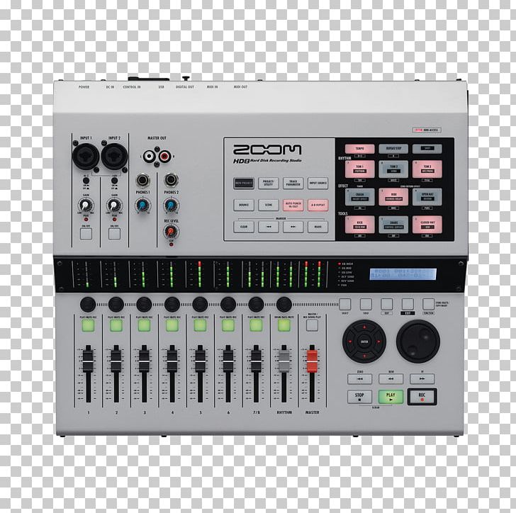 Zoom HD8 And HD16 Zoom Corporation Hard Disk Recorder Multitrack Recording Sound Recording And Reproduction PNG, Clipart, Audio Control Surface, Audio Mastering, Circuit Breaker, Electronics, Hard Drives Free PNG Download