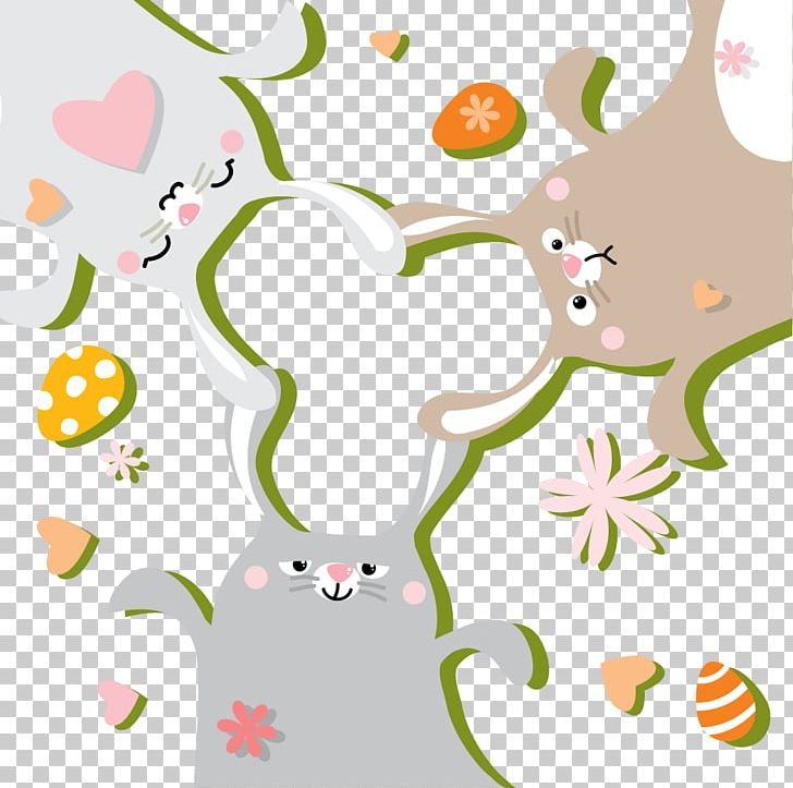 Easter Bunny Easter Egg Rabbit PNG, Clipart, Art, Artwork, Border, Branch, Bun Free PNG Download